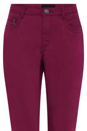 C Ro - Suzanne Jeans - Ensfarvet & Stræk - 7/8 Del - Dark Pink