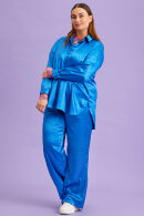 Anyday - Tuesday 171 Pants - Polyester Satin Bukser - Cobalt Blue