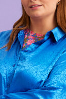 Anyday - Cille 170 Shirt - Polyester Satin Skjorte - Cobalt Blue