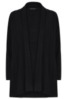 Micha - Mønstret Åben Strik Cardigan - Sort