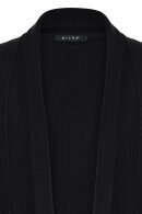 Micha - Mønstret Åben Strik Cardigan - Sort
