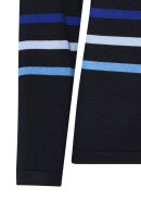 Micha - Stribet Finstrik - Flæsekant - Navy