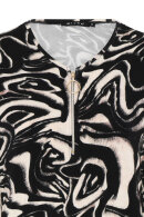 Micha - Jersey Print T-shirt - Lange Ærmer - Wood Wave Sort