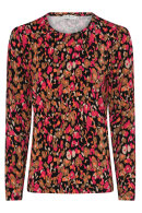 Micha - Let Jersey Multi Print T-shirt - Sort
