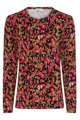 Micha - Let Jersey Multi Print T-shirt - Sort