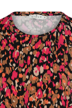 Micha - Let Jersey Multi Print T-shirt - Sort