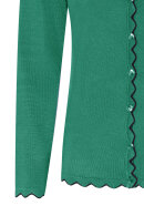 Micha - Cardigan Strik - Flæsekant - Evergreen