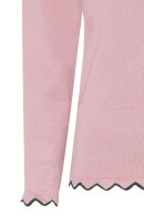Micha - Strikbluse - Pullover Med Flæsekant Detaljer - Rose