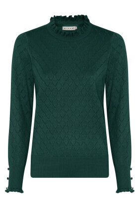 Micha - Pullover - Langærmet Strik - Mønster & Flæser - Evergreen