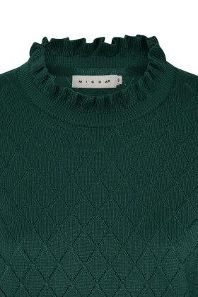 Micha - Pullover - Langærmet Strik - Mønster & Flæser - Evergreen