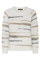 Micha - Grov Strikket Pullover - Mønstret & Stribet - Off White