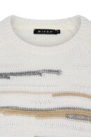 Micha - Grov Strikket Pullover - Mønstret & Stribet - Off White