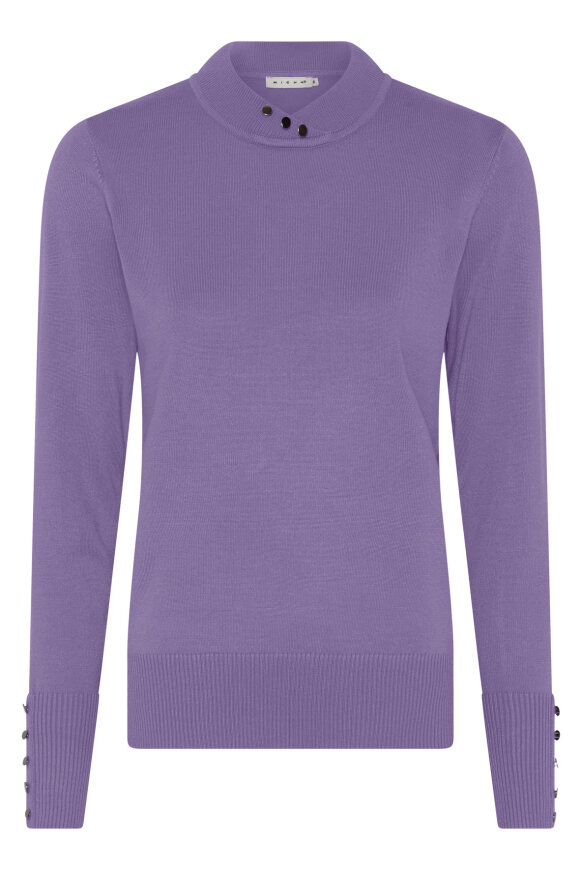 Micha - Basic Viscose Knit - Turtleneck Strik - Lavendel