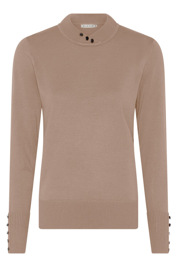 Micha - Basic Viscose Knit - Turtleneck Strik - Camel