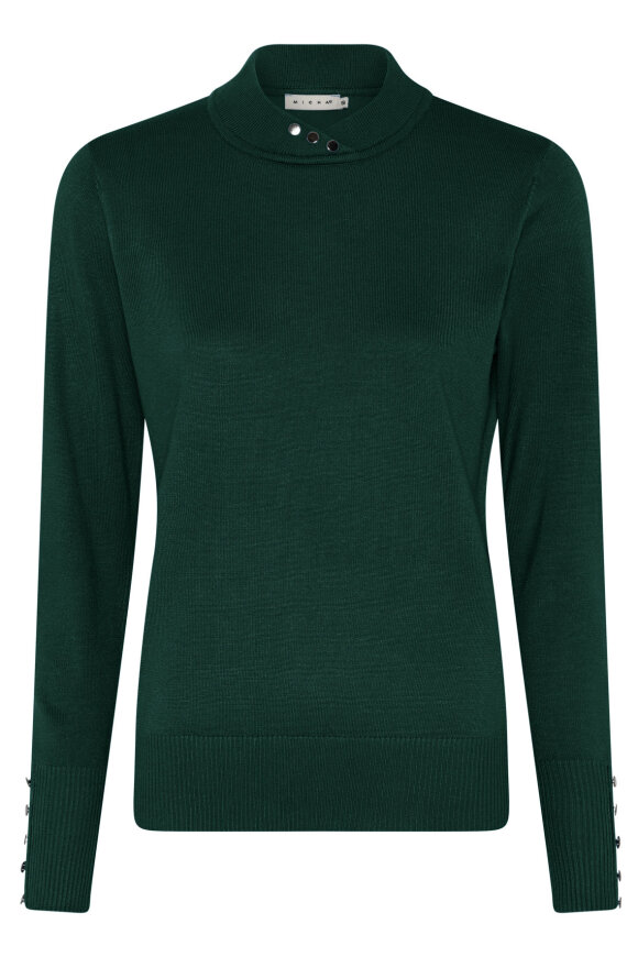 Micha - Basic Viscose Knit - Turtleneck Strik - Evergreen