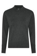 Micha - Basic Viscose Knit - Turtleneck Strik - Charcoal Melange