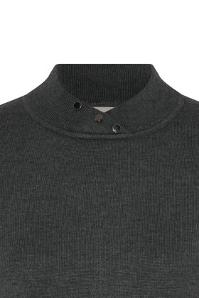 Micha - Basic Viscose Knit - Turtleneck Strik - Charcoal Melange
