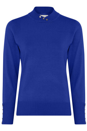 Micha - Basic Viscose Knit - Turtleneck Strik - Cobolt
