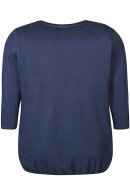 Zhenzi - Crystal 215 - T-shirt Print på Bryst - Navy