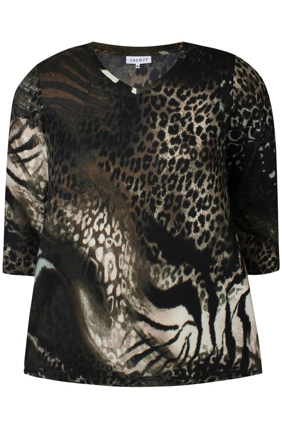 Zhenzi - Ainsley 200 - Strikket Bluse - Army Way