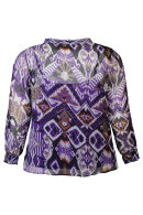 Zhenzi - Emerald 640 - Løs Chiffon Skjorte - Royal Purple
