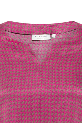 Eterna - Skjortebluse - Med Print - Pink & Mørkebrun