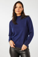 Micha - Adele Cashmere Club Turtleneck Pullover - Finstrik - Blue