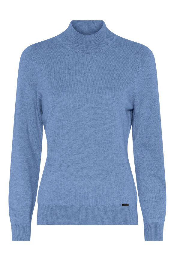 Micha - Adele Cashmere Club Turtleneck Pullover - Finstrik - Blue