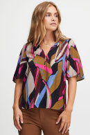 Pulz - PzKayla Blouse - Fuchsia Purple Print