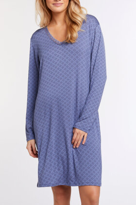 CCDK - Jacqueline Dress - Print Natkjole - Bijou Blue