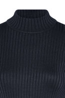 Micha - Turtleneck Ribstrik - T-shirt - Navy