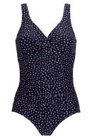 Damella - Print Badedragt - Læg Detaljer - Navy & Red