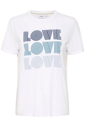 Saint Tropez - AkiSZ T-shirt - Love Print - Bright White