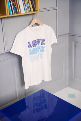 Saint Tropez - AkiSZ T-shirt - Love Print - Bright White