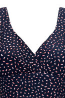 Damella - Print Badedragt - Læg Detaljer - Navy & Red