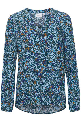 Saint Tropez - EdaSZ Shirt - Skjortebluse Cashmere Blue Atlantis Flower