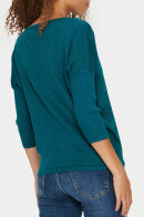 Saint Tropez - MilaSZ R-Neck Pullover - Strikbluse - Reflecting Pond Melange