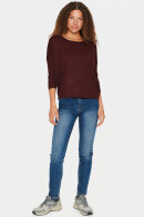Saint Tropez - MilaSZ R-Neck Pullover - Strikbluse - Tawny Port Melange