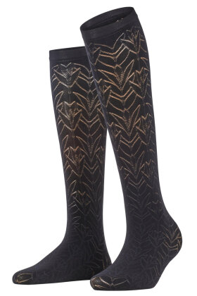 Falke - Nile Jewel Knee High 40D - Knæstrømper - Black