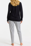 Damella - Pyjamas Lang - Grafisk Print - Sort & Hvid