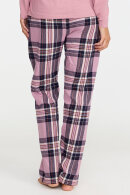 Damella - Pyjamas - Ternet Flannel Bukser - Ensfarvet Bluse - Light Heather