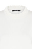 Micha - Finstrik Bluse Med Detaljer - Chiffonmesh Ærmer - Off White