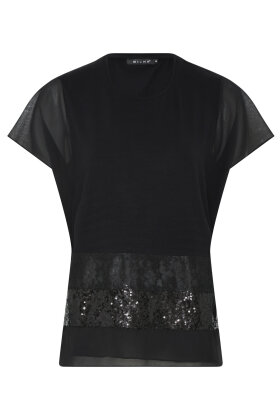 Micha - Micha Elegant T-shirt - Pailetter - Black