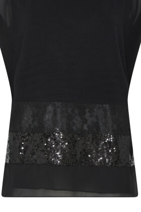 Micha - Micha Elegant T-shirt - Pailetter - Black