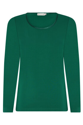 Micha - T-shirt  Ærmer - Satin Kant - Modal - Deep Green