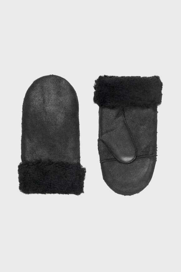 MJM - Mitten Napalan W Sheepskin - Luffer - Black