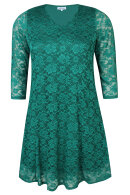 Zhenzi - Neola 220 Dress - Broderet Kjole - Evergreen