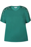 Zhenzi - Brynn 047 T-shirt - T-shirt Broderi - Evergreen