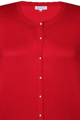 Zhenzi - Kogle 018 Cardigan - Finstrik Cardigan - Tango Red