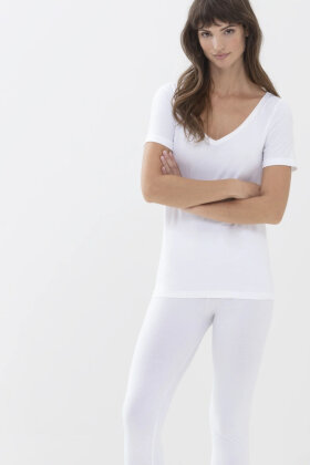 Mey - T-shirt V-Neck Organic - Undertrøje - Hvid